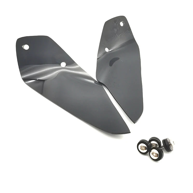 1 Pair Black ABS Plastic Motorcycle Windscreen Wind Deflector With Mounting Bolt