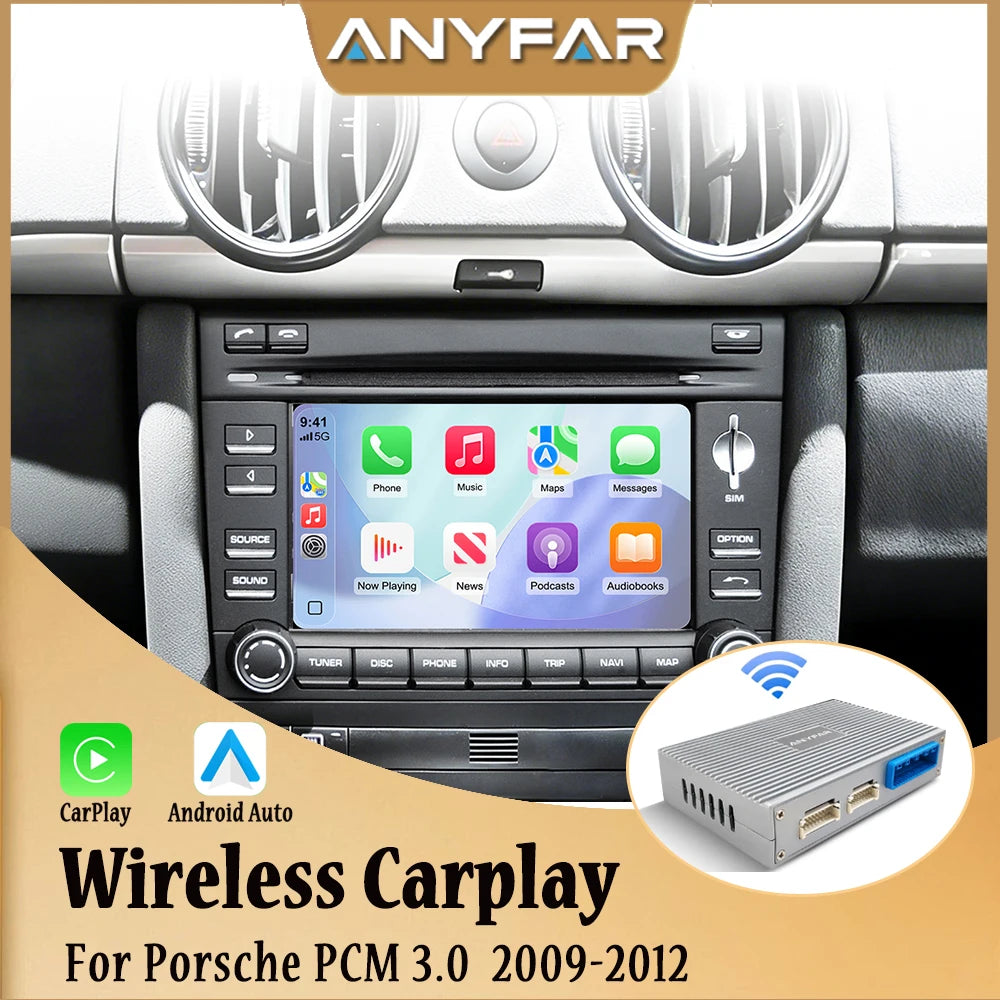 Wireless Carplay Decoder Video Interface Special for Porsche PCM 3.0 Head Unit with 7” Scr
