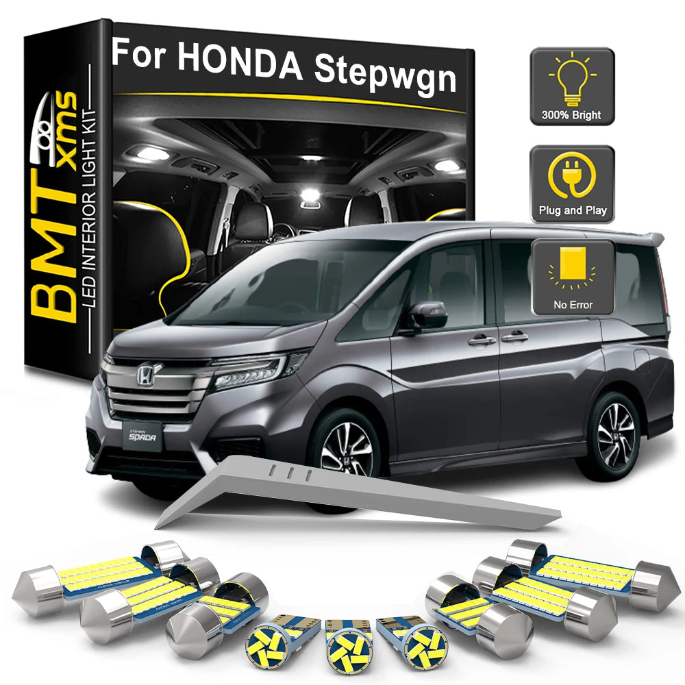 LED Interior Light Kit for Honda STEPWGN 1996-2017 - Canbus Dome Map Door Trunk Bulbs | AUTOKITSHOP