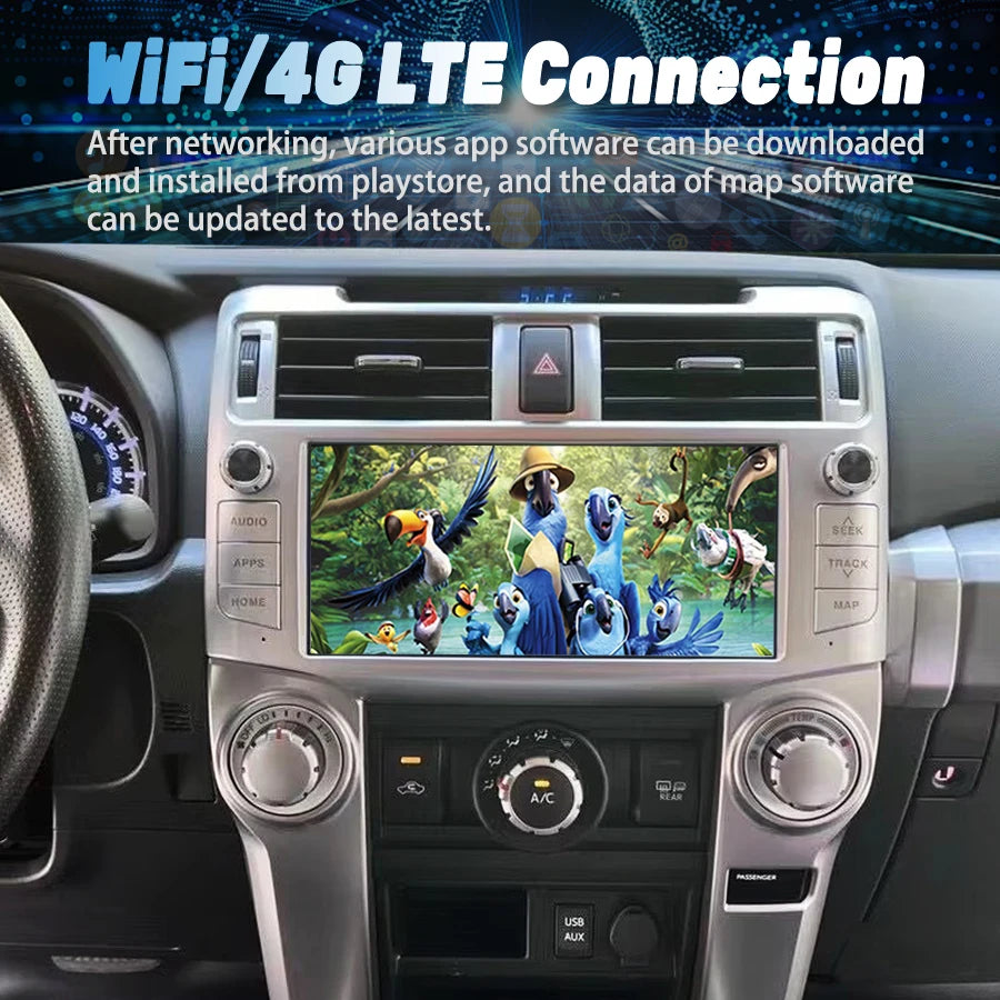QLED Car Multimídia Player HU 10.3inch Car Radio For Toyota 4runner 2010-2022 Android 13 G