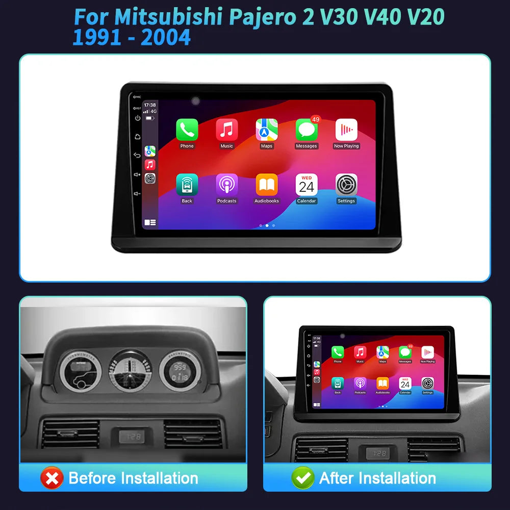 For Mitsubishi Pajero 2 V30 V40 V20 1991-2004 Car Radio Navigation For Car Multimedia Navi