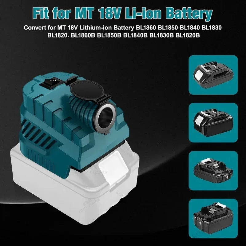 For Makita 18V Battery To 12V 240W Power Adapter for Car Fridge Cigarette Lighter Port Buck Conv - Automotive LED Light