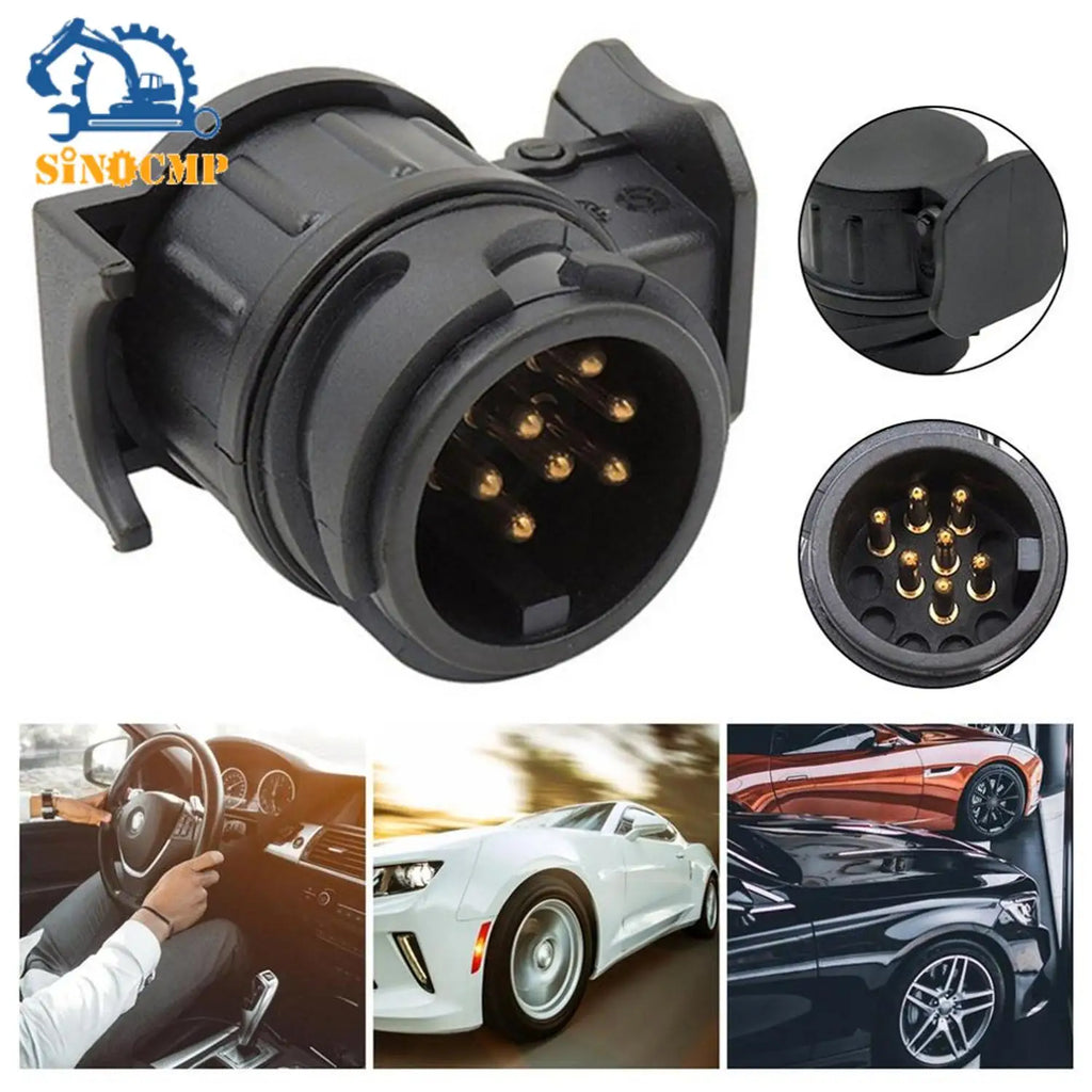 Waterproof 12V 13 To 7 Pin Plug Trailer Caravan Electric Adapter Socket Connector For Euro