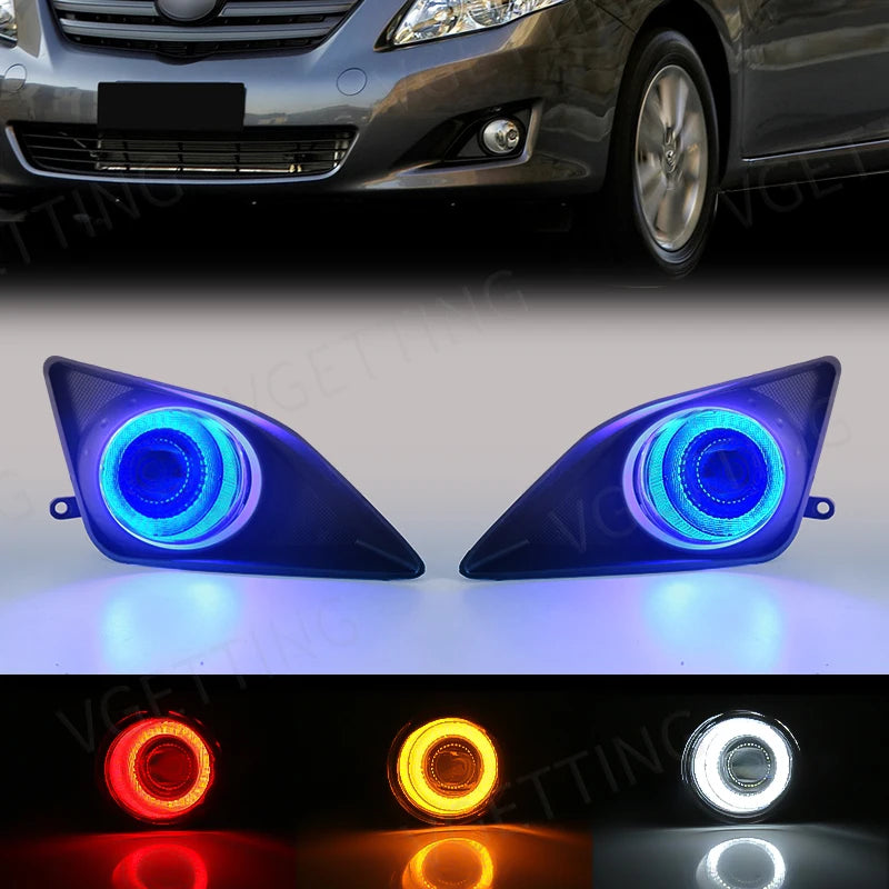 Daytime Running Light DRL Angel Eyes Fog Lamp Led for Toyota Corolla Altis 2008 2009 2010  | AUTOKITSHOP