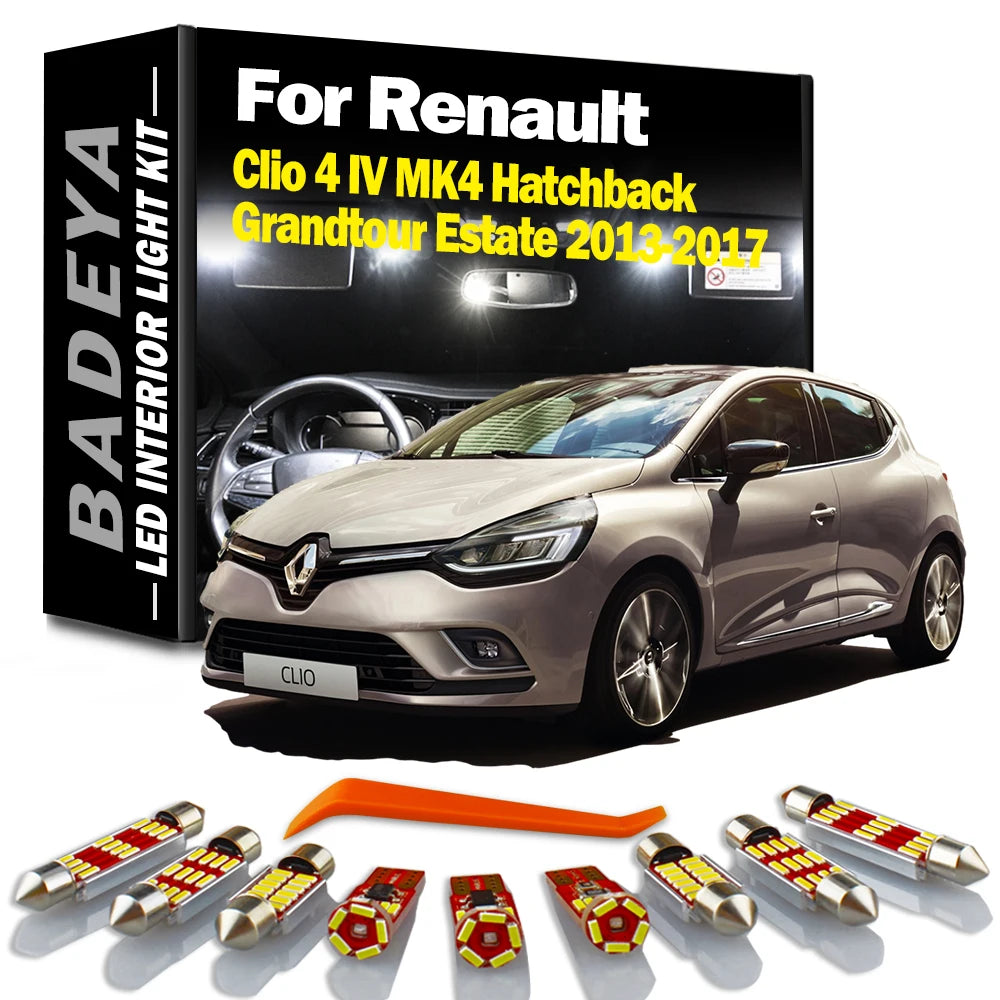 7-Piece LED Interior Light Kit for Renault MK4 2013-2017 - Canbus Error-Free Interior Bulbs