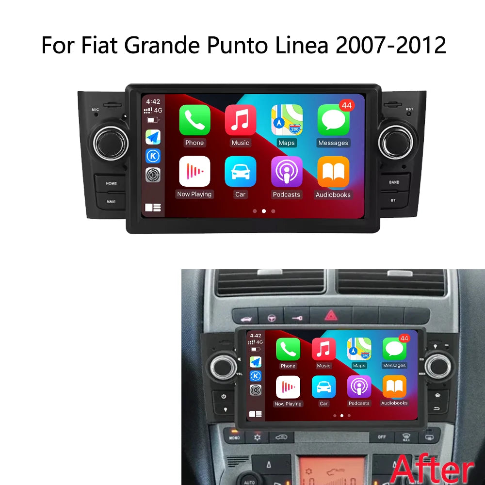 7 Inch Car Radio Android OS For Fiat Grande Punto Linea 2007 2008 2009-2012 Multimedia Aut | AUTOKITSHOP