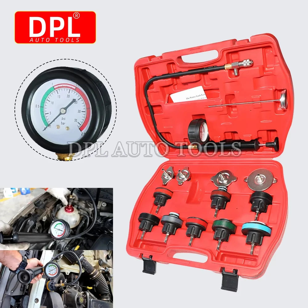 Water Tank Leak Detection Detector Tool Radiator Pressure Tester Vacuum Type Cooling System Test - Automotive LED Light