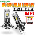 CANBUS H4 H7 LED Headlight 800000LM 1000W High Power With Fan Led Car Light Bulb Plug And