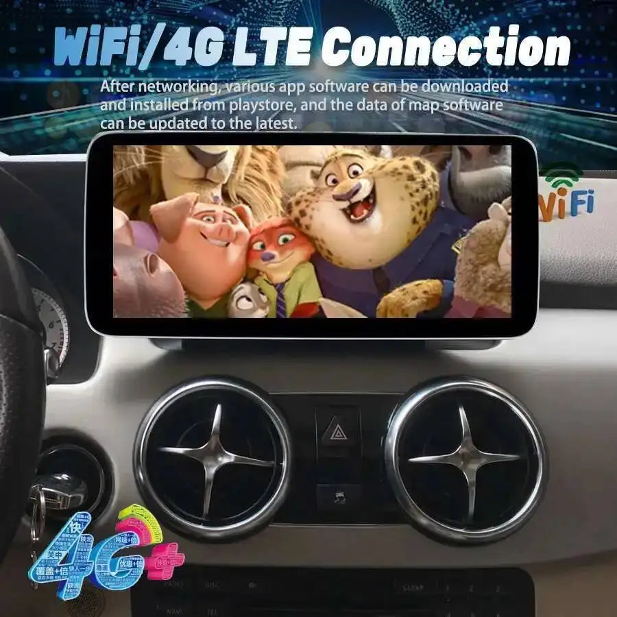 12.3inch Wireless CarPlay IOS Android 15 Car Multimedia Touch Screen For Mercedes Benz GLK | AUTOKITSHOP