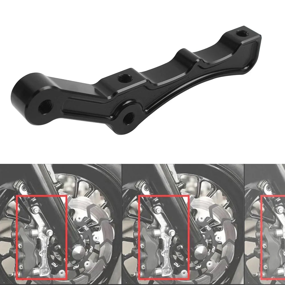 Black CNC Radial Front Brake Caliper Bracket Mount For Harley Touring Dyna Softail Sportster Fit - Automotive LED Light
