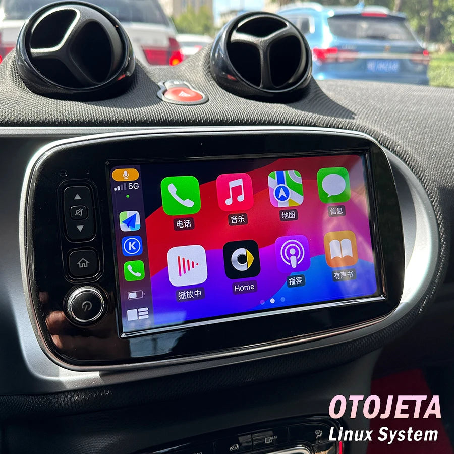 8inchCar Multimedia Navigation GPS Bluetooth Android Auto Carplay Linux For Benz Smart 453