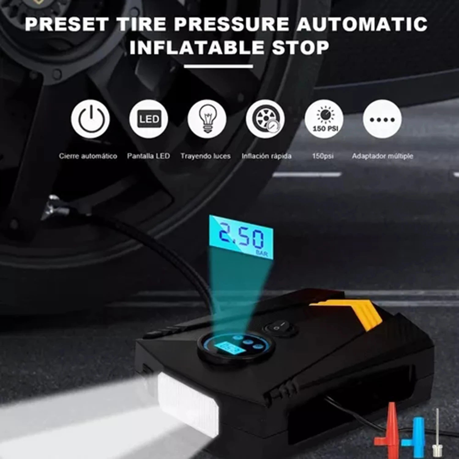 Car Air Pump 10A 12V DC 120W 100 Psi For For Car SUV Motorcycle ATV Bicycles Air Pump Acce