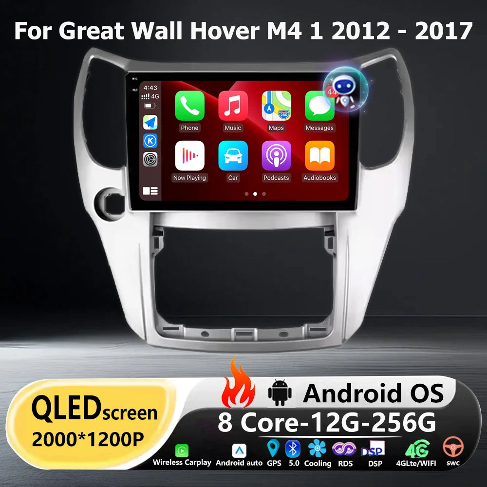 Android 16 Auto For Great Wall Hover M4 1 2012 - 2017 Car Radio Multimedia Player GPS Navi