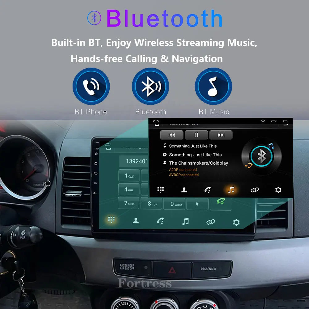 Android 16 Car Radio Stereo For Mitsubishi Lancer 10 CY 2007 - 2013 Multimedia Video Playe