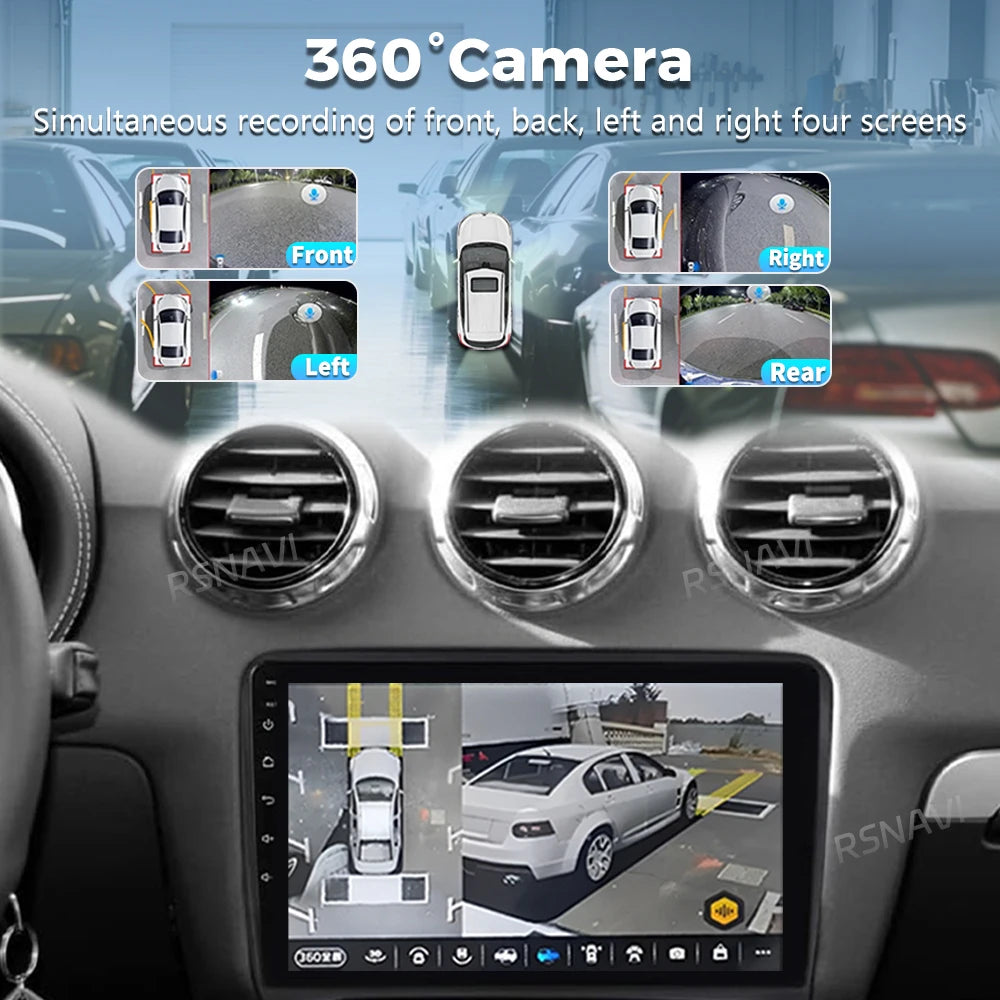 Android 16 Carplay Car Radio GPS For Audi TT MK2 8J 2006 2007-2012 Multimedia Video Player
