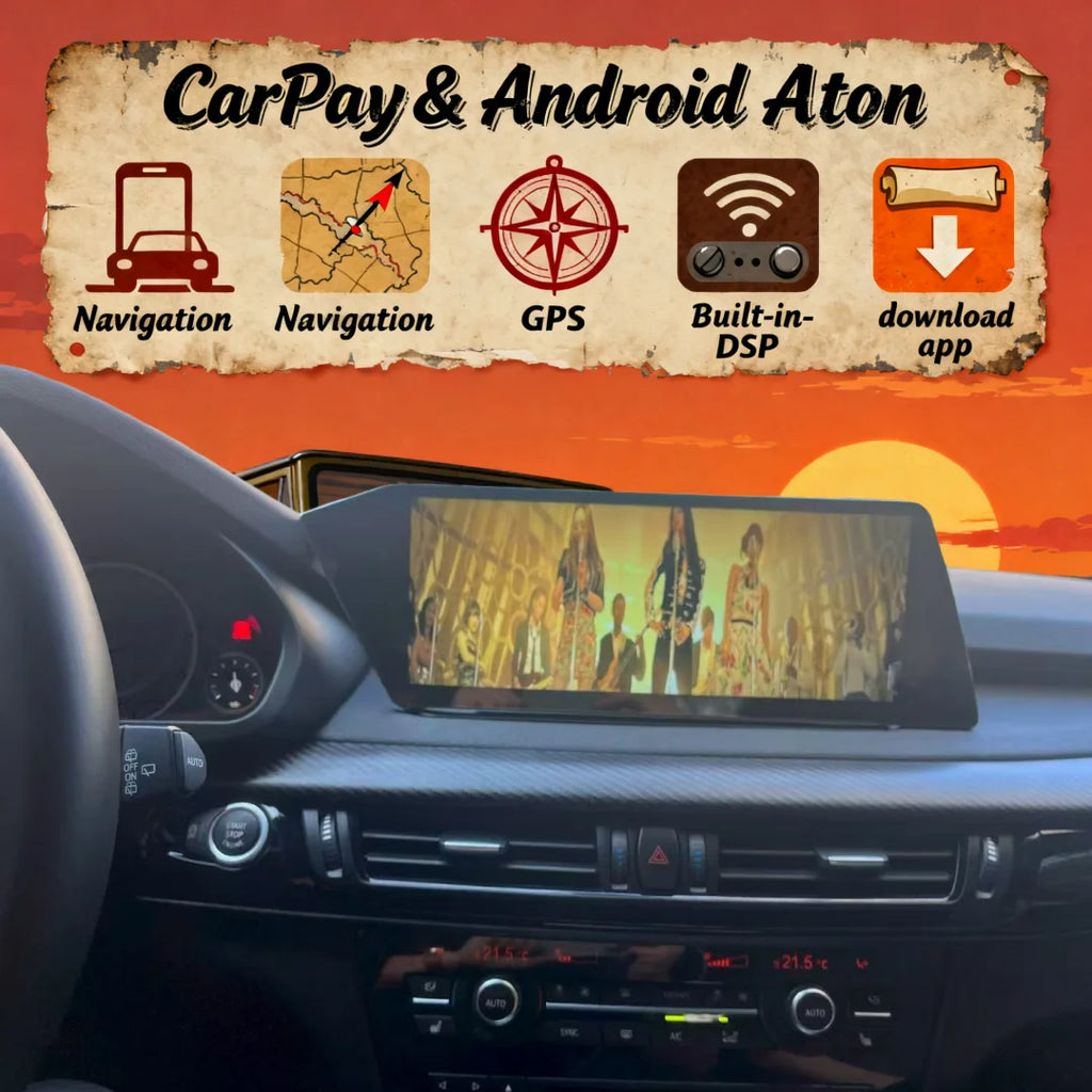 Square Blade Screen 12.3 For BMW X5 X6 F15 F16 2014-2017 Android 13 Carplay Car Multimedia