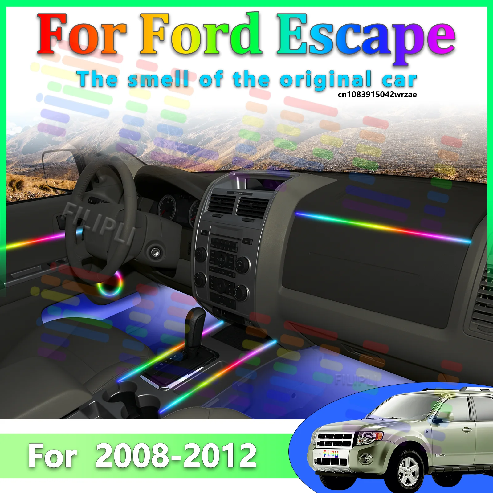 64 RGB - Neon Strip - for Ford 2008-2012 - App Control - Car Interior Lighting | AUTOKITSHOP