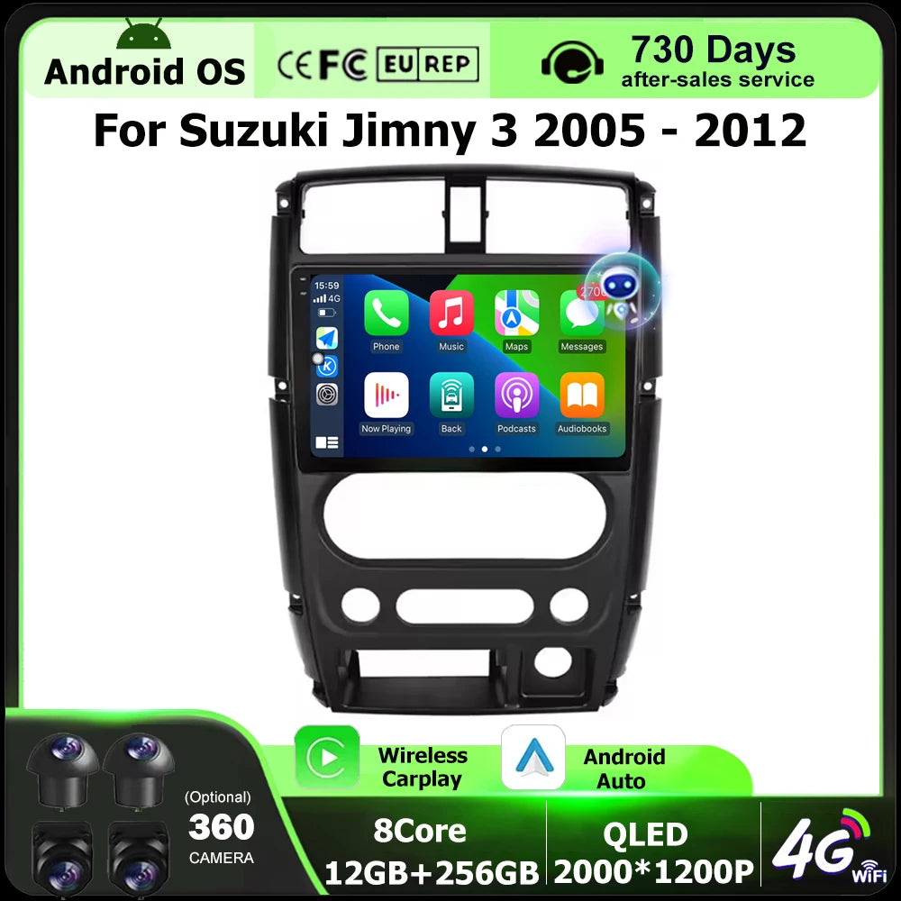 Car Radio Multimedia Video Player GPS Navigation For Suzuki Jimny 3 2005 - 2012 Android 16