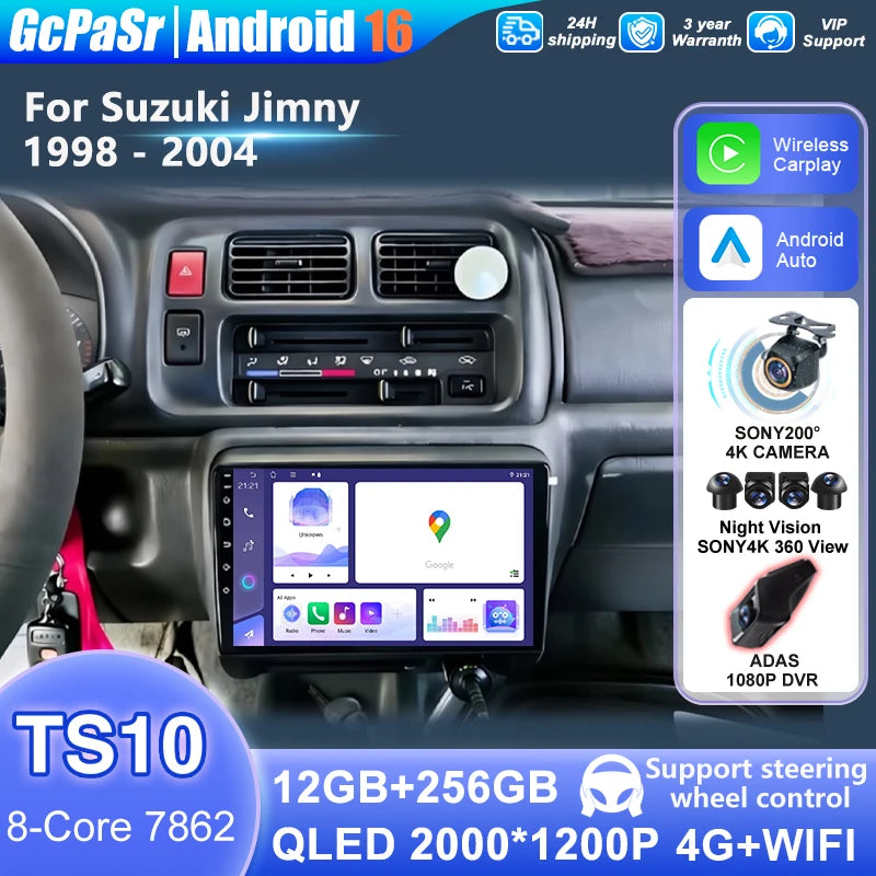 Android Car Radio Auto For Suzuki Jimny 1998 1999 2000 2001 2002 2003 2004 Video Navigatio