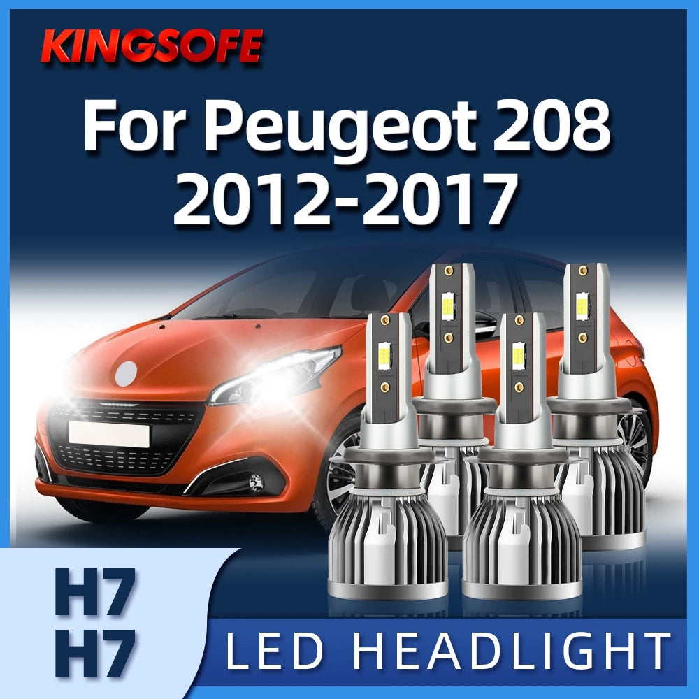 Roadsun LED 30000LM H7 Headlight 3570 CSP Chip High Low Beam 180W Bulbs For Peugeot 208 20