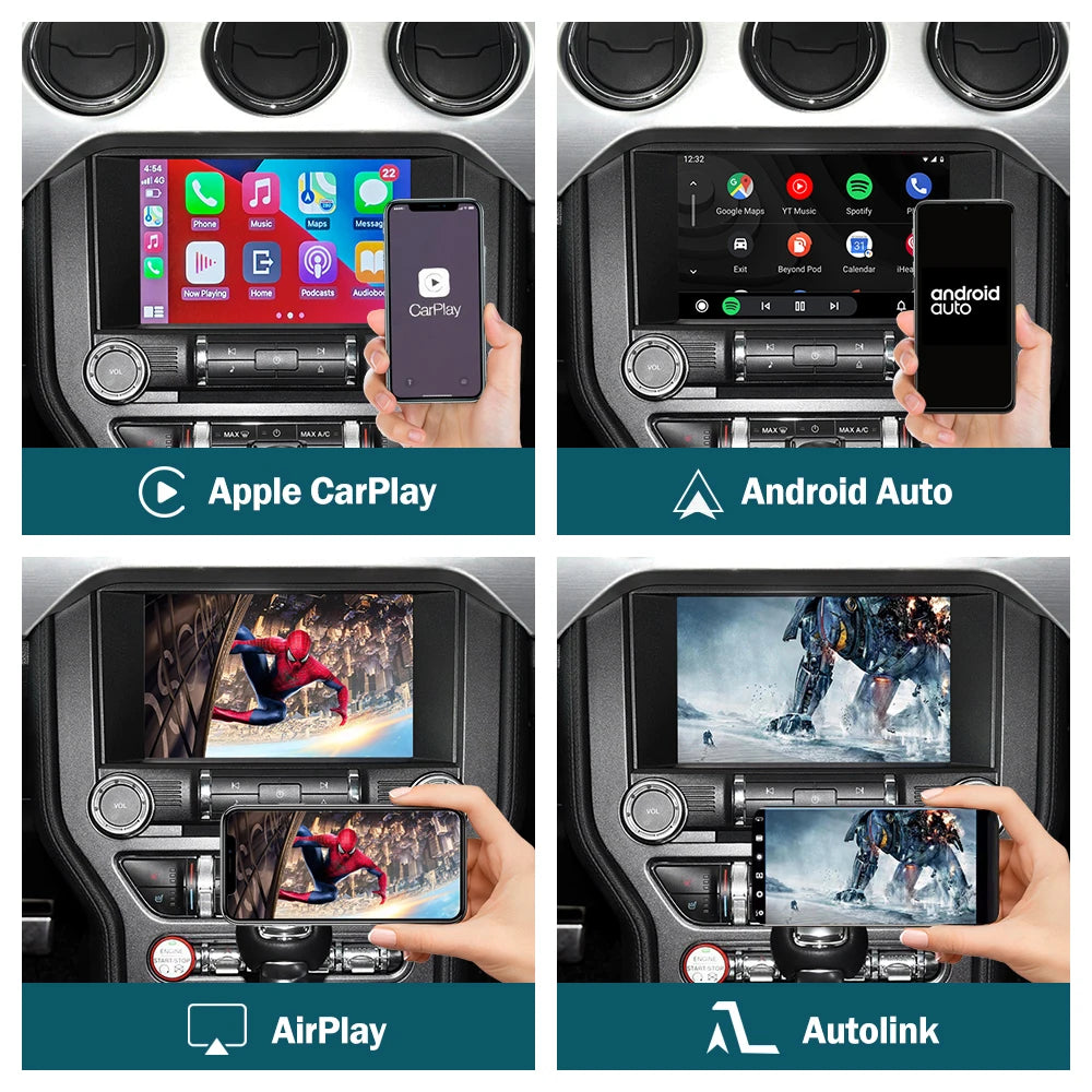 Wireless CarPlay for Ford Edge Mustang with Android Auto Interface Mirror Link AirPlay Car