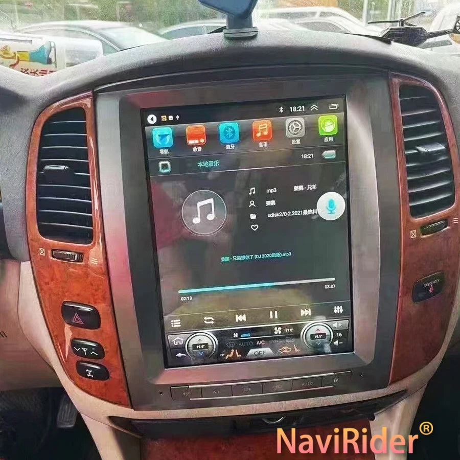 Android 15 Screen GPS For Toyota Land Cruiser 100 Sahara lc100 2006-2011 256GB Bluetooth R