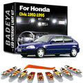 9-Piece LED Interior Light Kit for Honda Civic - Canbus Error-Free Interior Bulbs