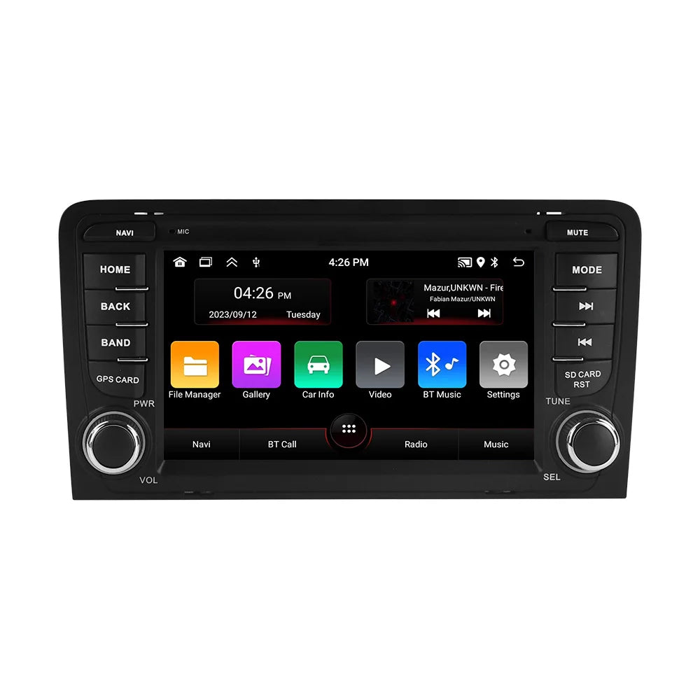 7" Android Auto Screen Car Radio for Audi A3 8P 2003-2012 S3 RS3 Wireless Carplay Audio Mu | AUTOKITSHOP