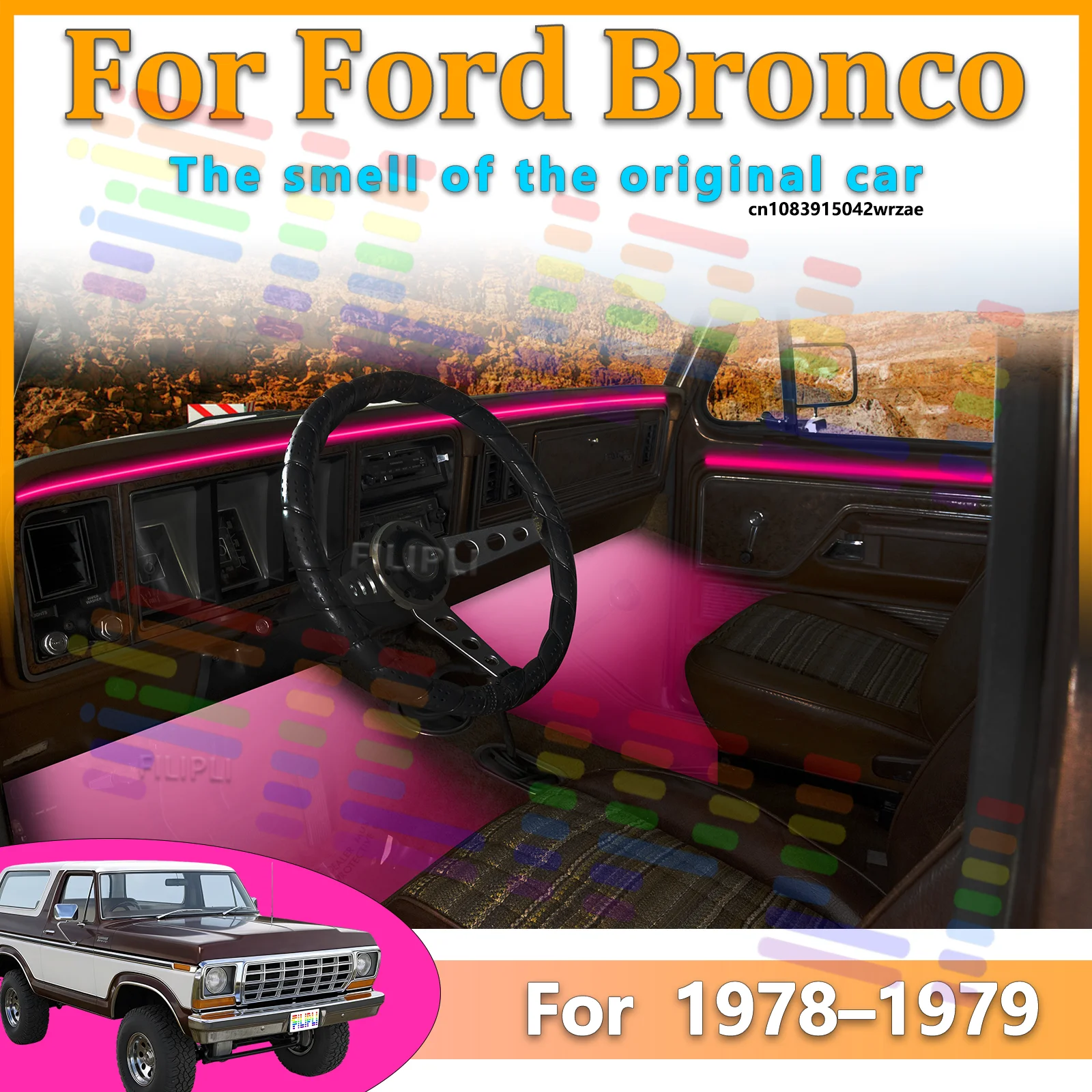 64 RGB - Neon Strip - for Ford - App Control - Car Interior Lighting | AUTOKITSHOP
