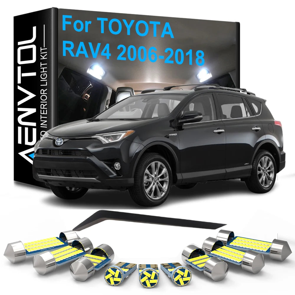 10-Piece LED Interior Light Kit for Toyota RAV4 2012-2014 - Canbus Dome Map Door Trunk Bulbs | AUTOKITSHOP