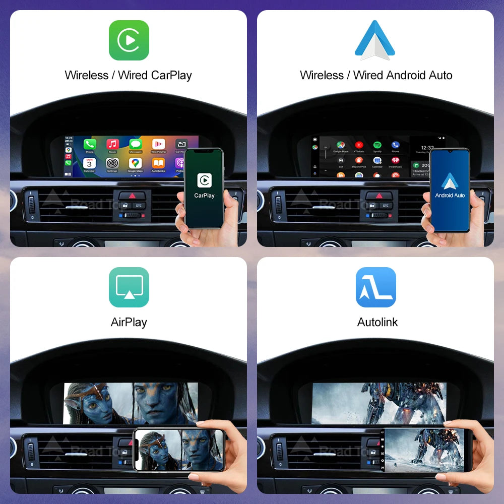 Android Auto Wireless CarPlay Car Multimedia Touch Screen For BMW 3 Series E90/E91/E92/E93 | AUTOKITSHOP