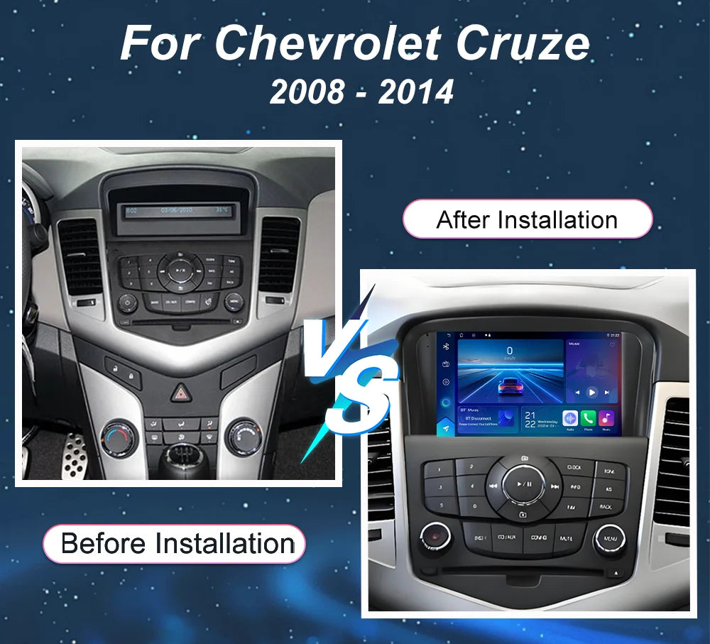 7" Android 16 Car For Chevrolet Cruze 2008 - 2014 Car Radio Video Player Multimedia GPS Ca