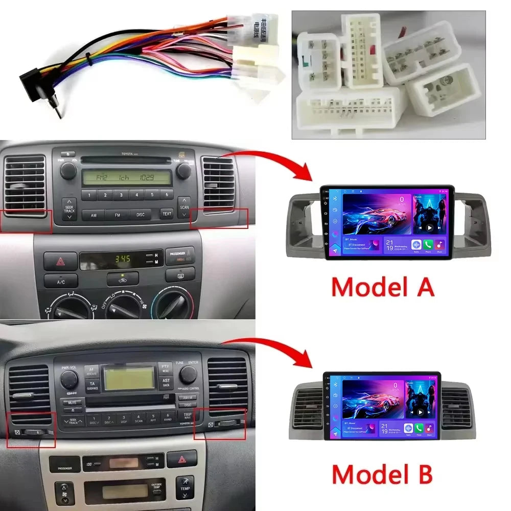 For Toyota Corolla E130 E120 2000-2006 Car Radio Carplay Navigation Gps Carplay Android Au | AUTOKITSHOP