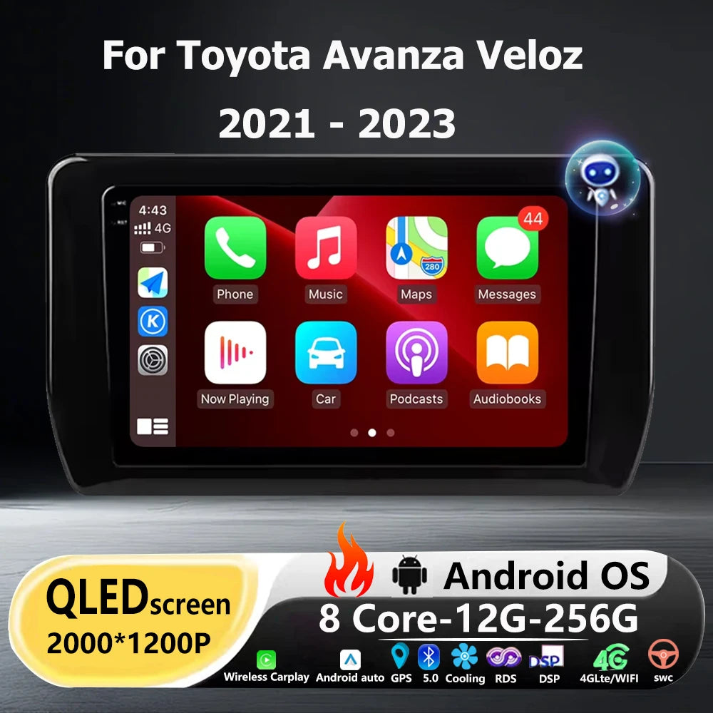 Car Radio Navigation GPS Multimedia Video Player Tools For Toyota Avanza Veloz 2021 - 2023