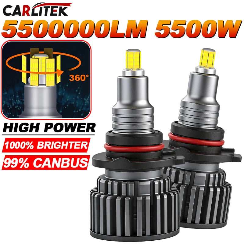 H7 Led CANBUS 360 for Projector Lens 5500W H11 H1 H8 Car Headlight Bulb HB3 9005 HB4 9006