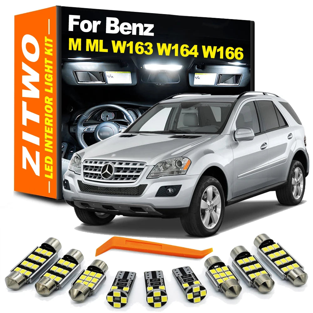 Canbus Car Bulb Accessories LED Interior Light Kit For Mercedes Benz MB M ML Class W163 W164 W166 ML350 ML320 ML500 ML400 ML63