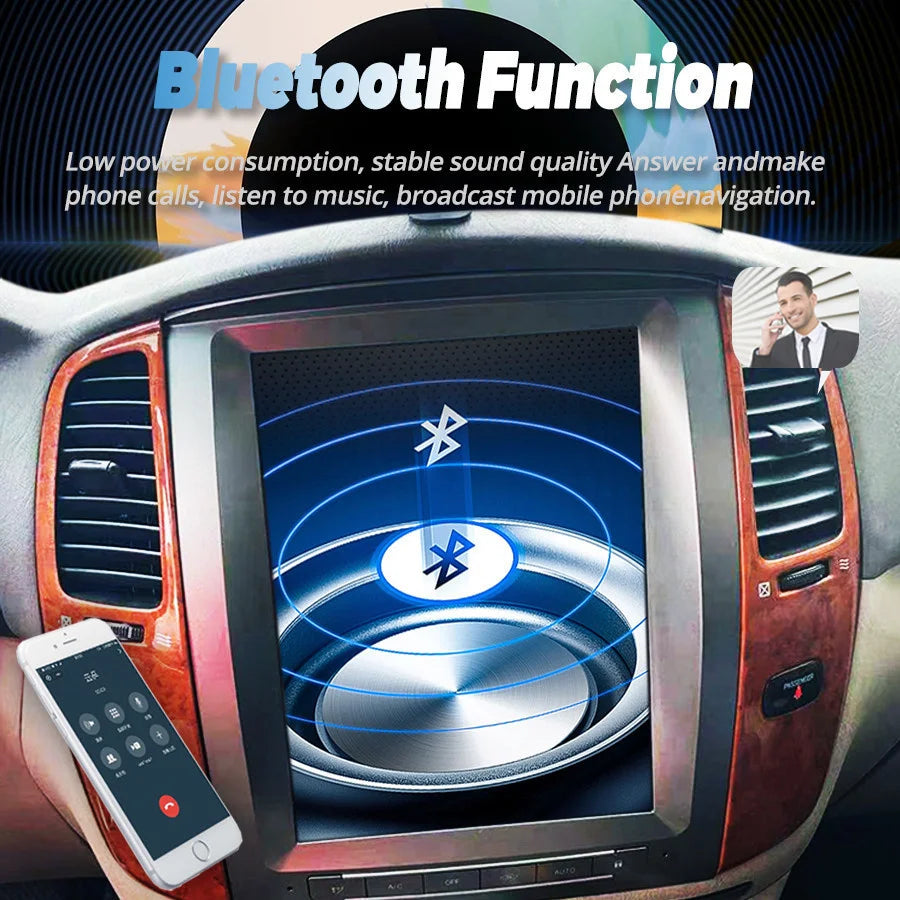 Android Screen Navigation For Toyota Land Cruiser 100 LC100 For Lexus LX470 GPS Car Radio