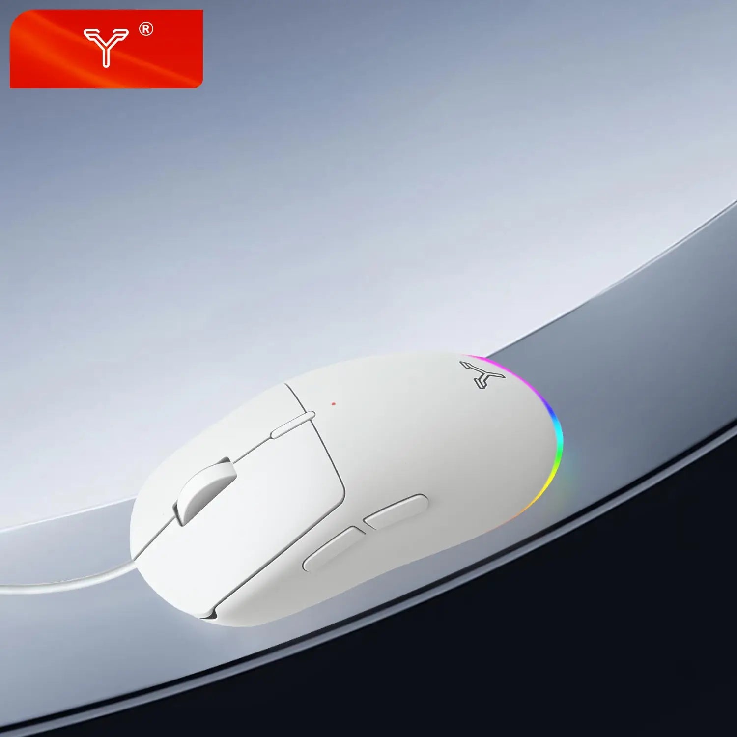 Silent Wired Esports Mouse with 6 RGB Lighting Modes High-Fidelity Audio Lightweight Ergon