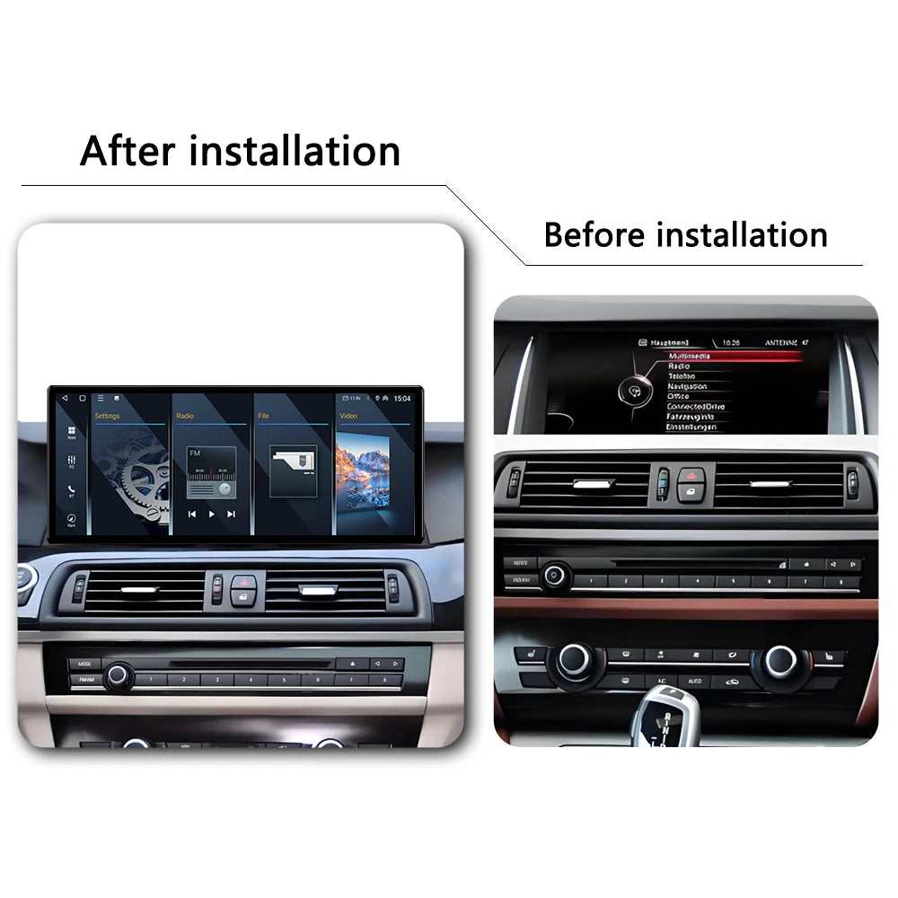 Android 14 QLED 2400*900P Multimedia Display for BMW 5 Series F10 F11 2011-2017 CIC NBT Sy
