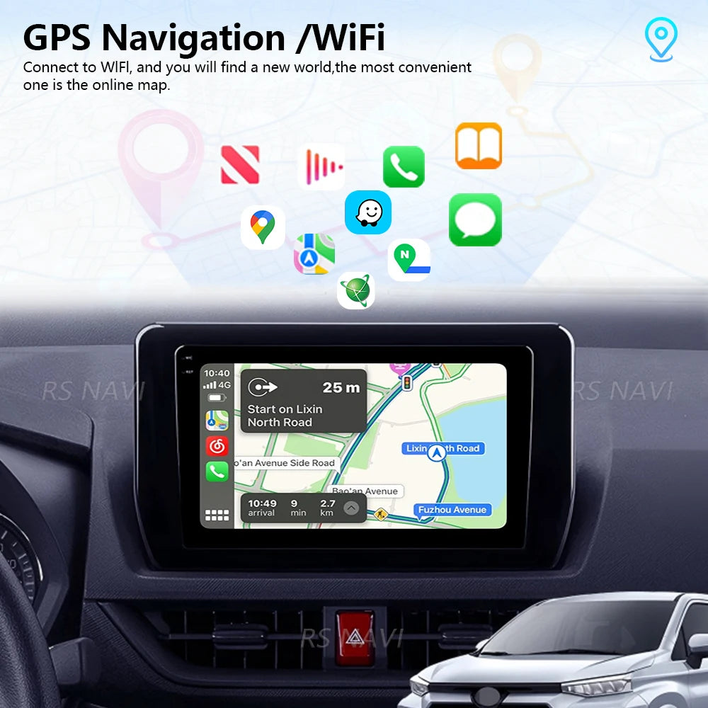 Android 16 Carplay Auto Qualcomm 2K QLED Screen Car Radio Player For Toyota Avanza Veloz 2