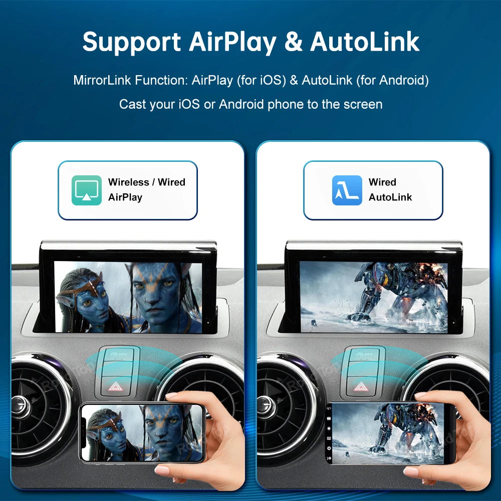 Road Top Wireless CarPlay Android Auto for Audi A1 Q3 2013-2018, with AirPlay Mirror Link  | AUTOKITSHOP