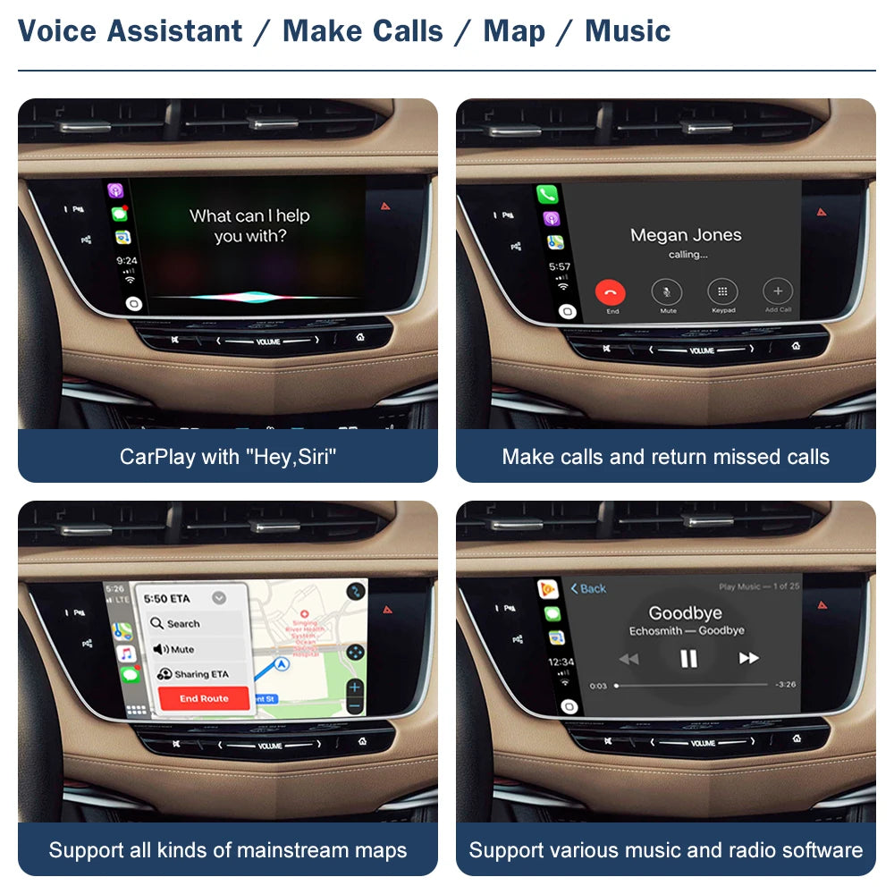 Wireless CarPlay for Cadillac XT5 2016-2019 Android Auto Interface Mirror Link AirPlay Car | AUTOKITSHOP