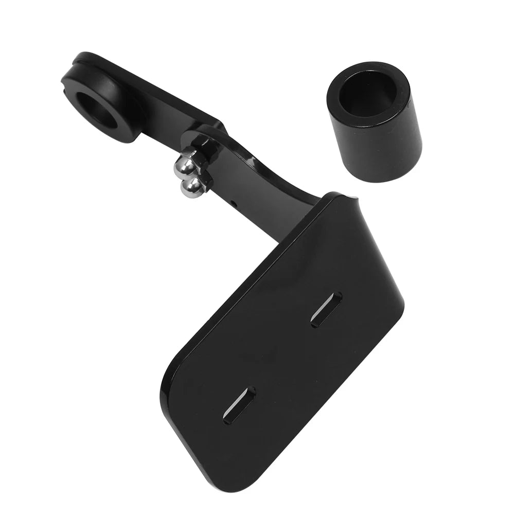 Black Modified Side Mount License Plate Bracket Holder for Harley Softail Fat Boy Breakout Dyna  - Automotive LED Light