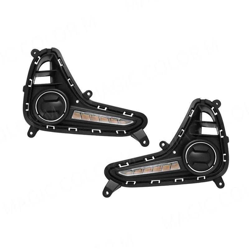 For Hyundai Grand I10 2017 2018 2019 DRL Daytime Running Light LED Fog Lamp Turn Signal Ye | AUTOKITSHOP