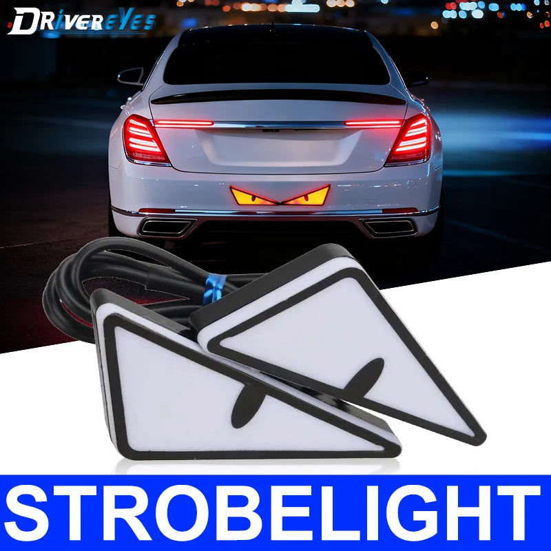 Motorcycle Led Demon Eye Light 2Pcs Fine Universal Turn Signal Light Dynamic Tail Lamp Min