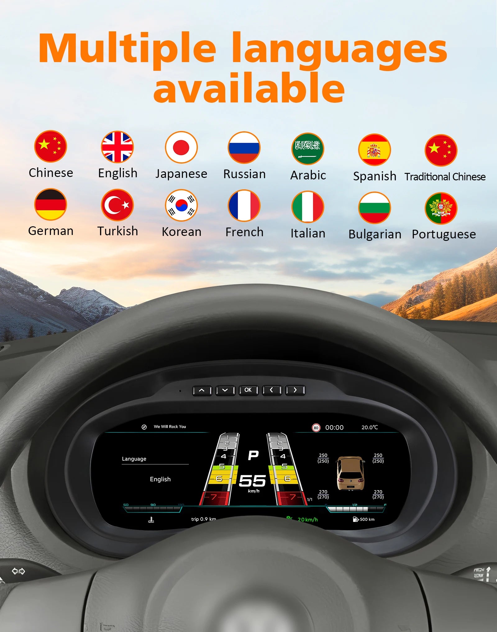 10.25“Car LCD Dashboard panel for Volkswagen Vw POLO 2009 - 2017 Amarok 2011 - 2016 Digita