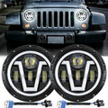 7 Inch Led Auto Headlight Motorcycle LED Headlight DRL Angel Eyes for Harley Honda Yamaha