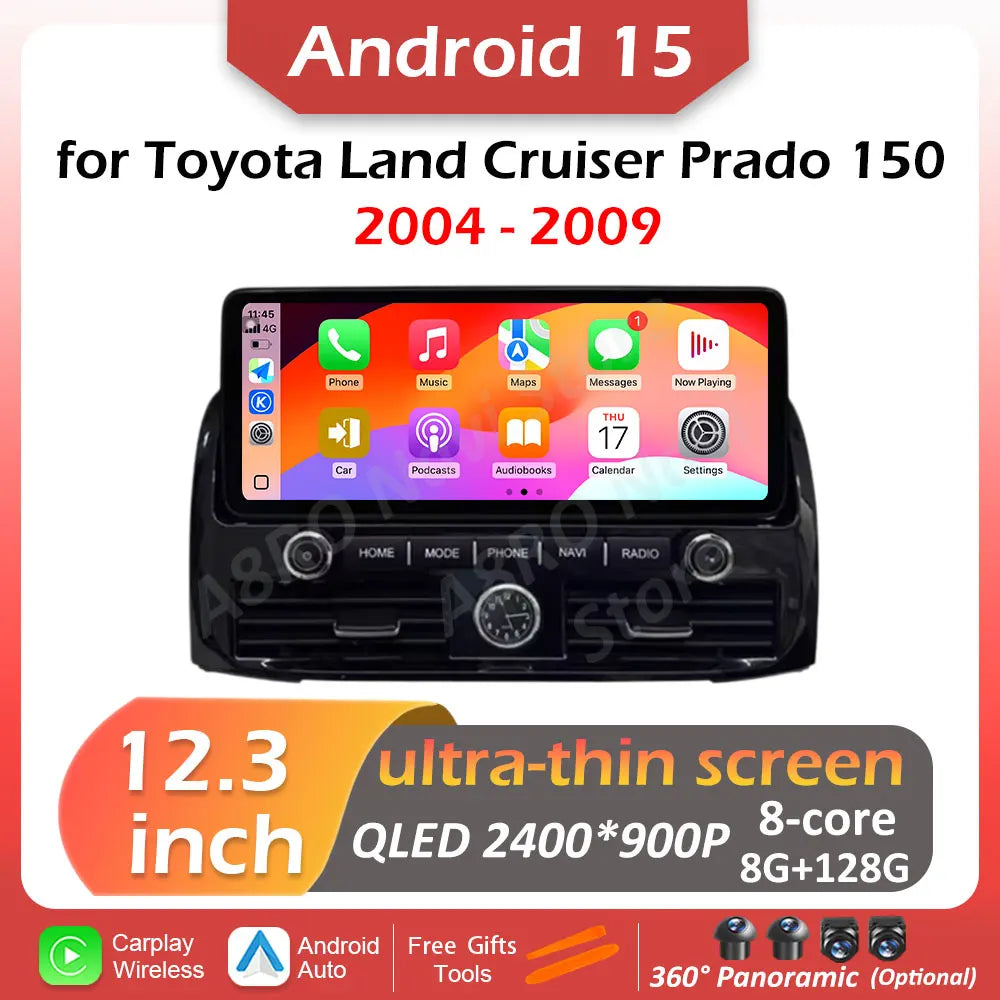 Car Multimedia Radio Player for Toyota Land Cruiser Prado 150 2004 - 2009 GPS Intelligent  | AUTOKITSHOP