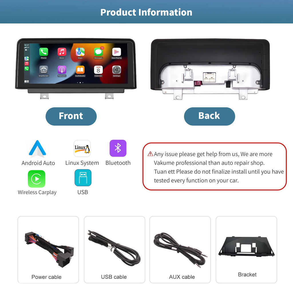 1920*720 10.25inch Wireless Carplay Car Radio For BMW X5 E70 X6 E71 2007-2014 GPS Multimed | AUTOKITSHOP