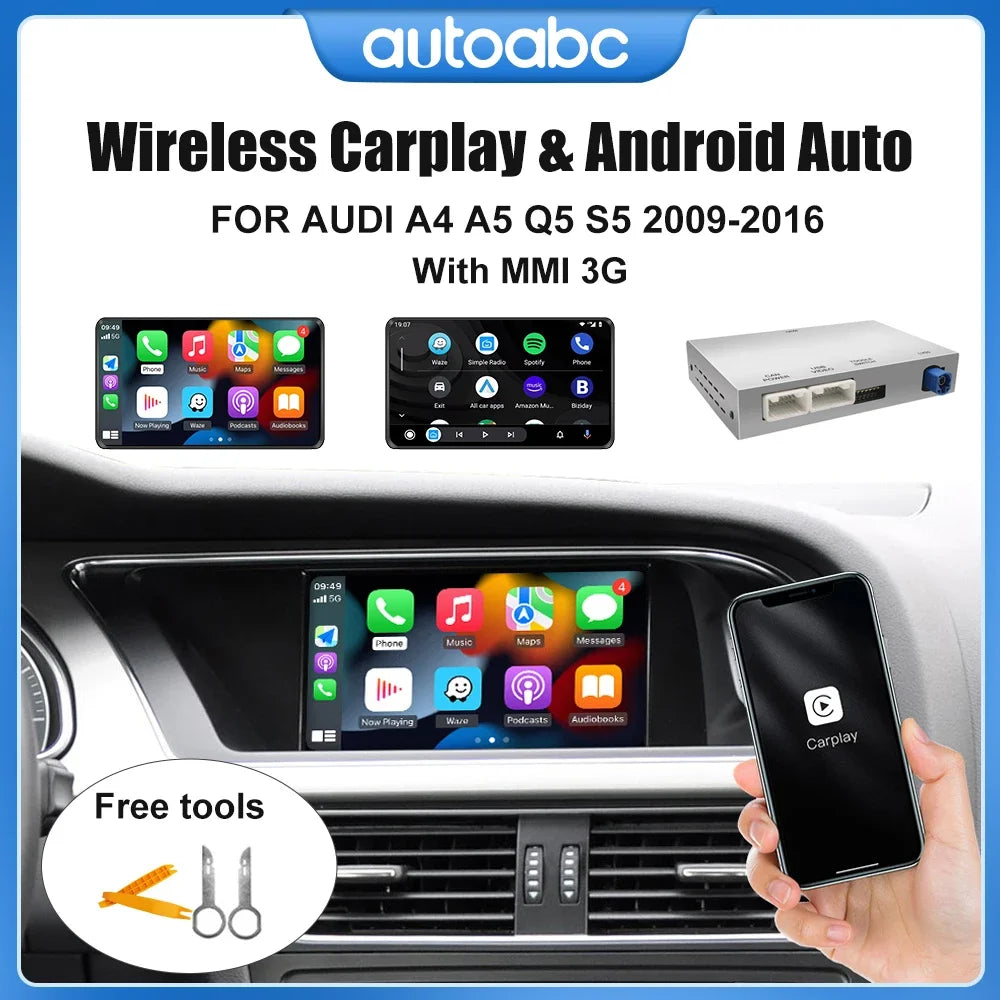 Wireless CarPlay Android Auto for Audi A4 A5 Q5 S5 B8 2008-2016 With 3G MMI, ModelWith Mir | AUTOKITSHOP